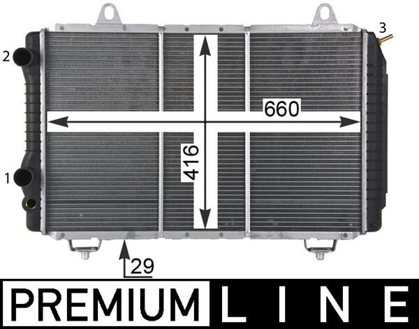 CR499000P, Kühler, Motorkühlung, Kühler, MAHLE, 0000005933380, 0000005981189, 0204.3027, 060120N, 100035, 21115, 350213453000, 376717-524, 40002112, 52035, 63557, 730004, DRM09071, KPE082, RA0110101, 0000005969173, 0000007707251, 0204.3028, 160003N, 350213454000, 376717521, 52152, 63558, 730040, KPE112, 1300.K3, 2043028, 63569, 883765, 8MK376717-524