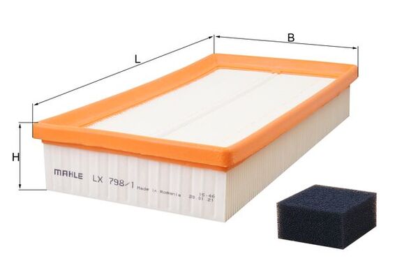 LX798/1, Luftfilter, Luftfilter, MAHLE, 0986B02323, 1058022, 12765, 138, 16328, 170061, 2612, 3010100, 4022AP, 42524, 585010, 60280, 71758527, 8193, A1056, A18012, ADF122210, AF0313, AG1255, AI5207, AP074/1, BFA2002, C2774/2, CA5929, CAF100697P, E375L, EFA600, FA3020, GB9700, MA1105