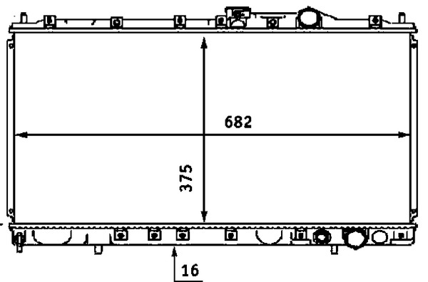 Radiator, engine cooling - CR537000S MAHLE - 101436, 119045, 140026N
