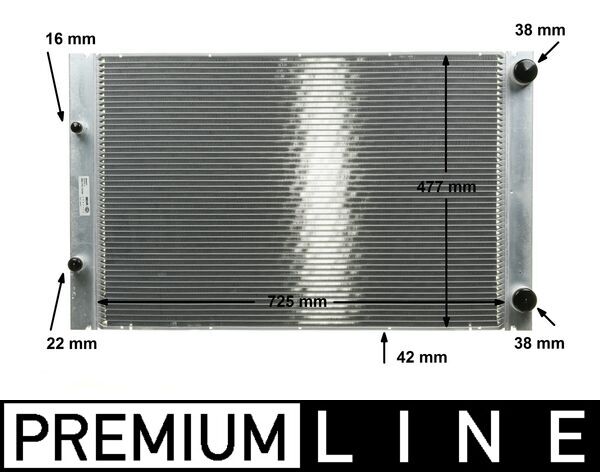 CR576000P, Radiator, engine cooling, Cooler, MAHLE, 03002268, 103373, 376719091, 480045N, 4E0121251C, 60427, 735033, AI2268, 4E0121251E, 8MK376719-091, 4E0121251G