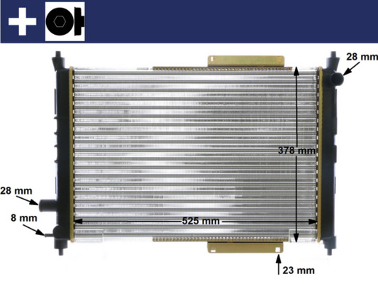 Radiator, engine cooling - CR622000S MAHLE - 002M16, 0101.2043, 02002111