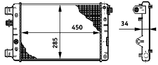 Radiator, engine cooling - CR632000S MAHLE - 0104.3047, 081520N, 102867