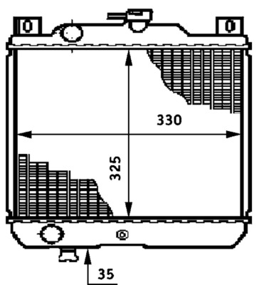 Radiator, engine cooling - CR651000S MAHLE - 0114.3030, 042M06, 17700-83820