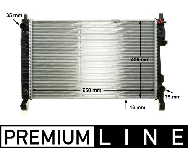Radiator, engine cooling - CR661000P MAHLE - 0106.3101, 120074N, 1695000003