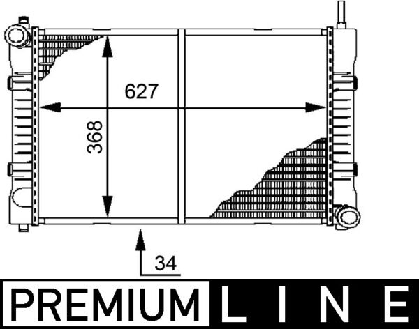 Radiator, engine cooling - CR676000P MAHLE - 132320N, 30002153, 376721291