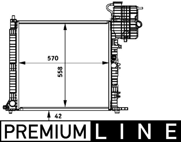 CR716000P, Radiator, engine cooling, Cooler, MAHLE, 120070N, 30002349, 376722051, 50191, 53176, 62575, 6385013501, 734877, KMS408, MS2349, 120083N, A6385013501, MSA2349, MS3408