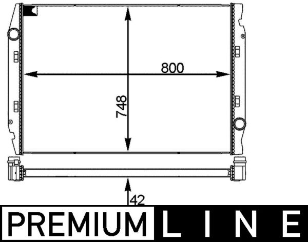 CR719001P, Radiator, engine cooling, Cooler, MAHLE, 0000041218266, 0204.3054, 10141, 114M13, 28002068, 376722-085, 400016N, 53217, 63330A, 733411, IV2068, KIV403, 400016S, 41218266, 559567, 733460, IV3403, IVA2068