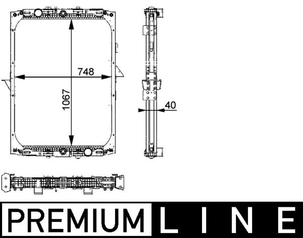 Radiator, engine cooling - CR728000P MAHLE - 136004, 1364465, 290009N