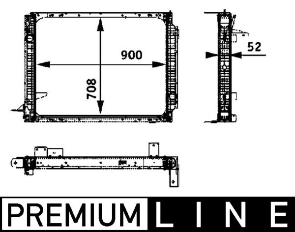 CR732000P, Radiator, engine cooling, Cooler, MAHLE, 376722391, 5006009384, 550004N