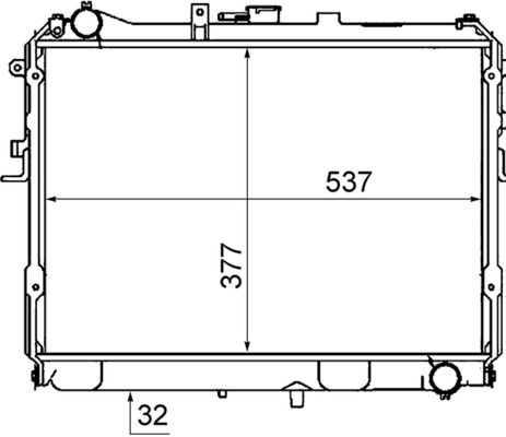 Radiator, engine cooling - CR767000S MAHLE - 110290N, 27002046, 350213517000