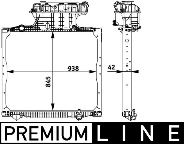 Radiator, engine cooling - CR770000P MAHLE - 0237.3005, 115M14, 260012N