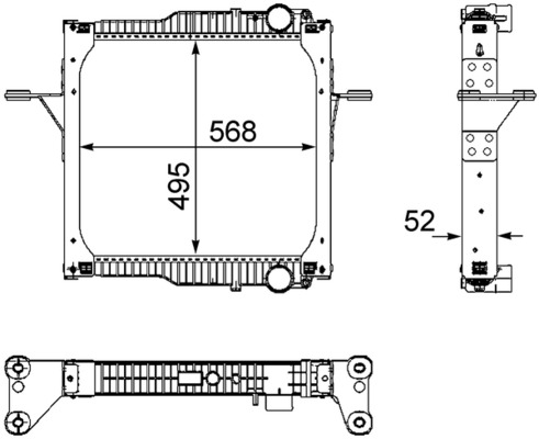 Radiator, engine cooling - CR820000P MAHLE - 376733721, 390042N, 404896
