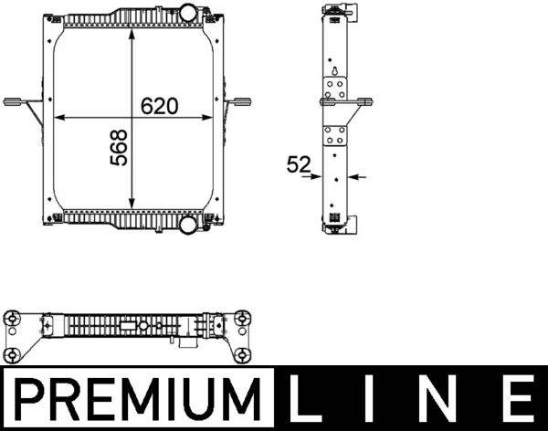 Radiator, engine cooling - CR821000P MAHLE - 02093091, 376733731, 390043N