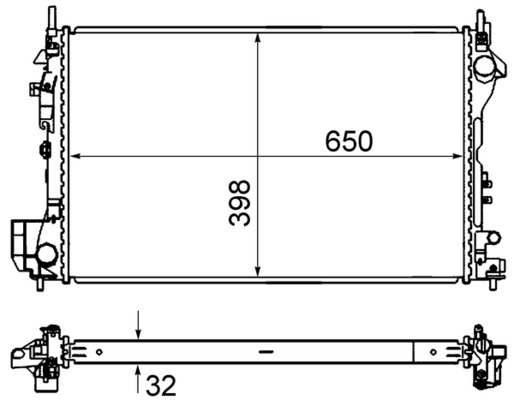 Radiator, engine cooling - CR834000S MAHLE - 01073112, 1300251, 150069N