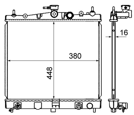 Radiator, engine cooling - CR839000S MAHLE - 01213021, 103383, 120126