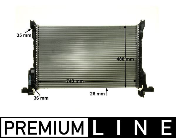 Radiator, engine cooling - CR85000P MAHLE - 214104344R, 376701591, 4422502