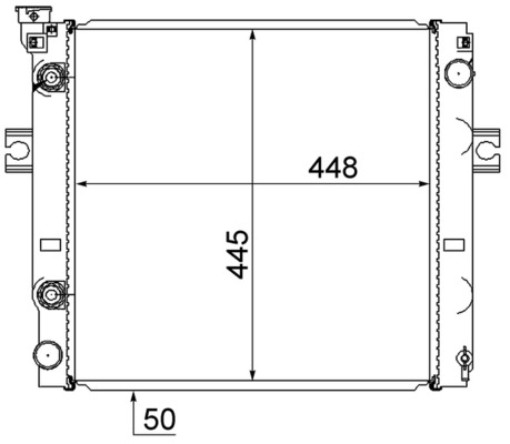 CR869000S, Radiator, engine cooling, Cooler, MAHLE, 376738514, 91B0100030, 93E0100010