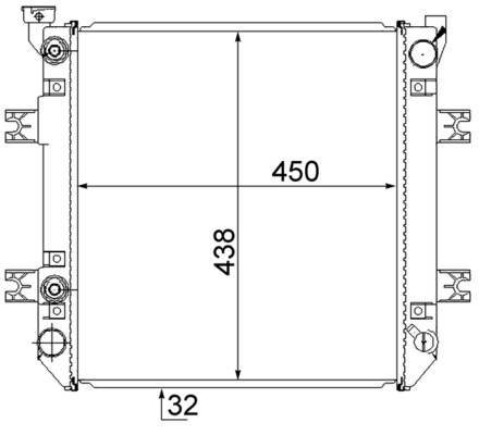 Radiator, engine cooling - CR872000S MAHLE - 376738714, DN2276, SD30357K000