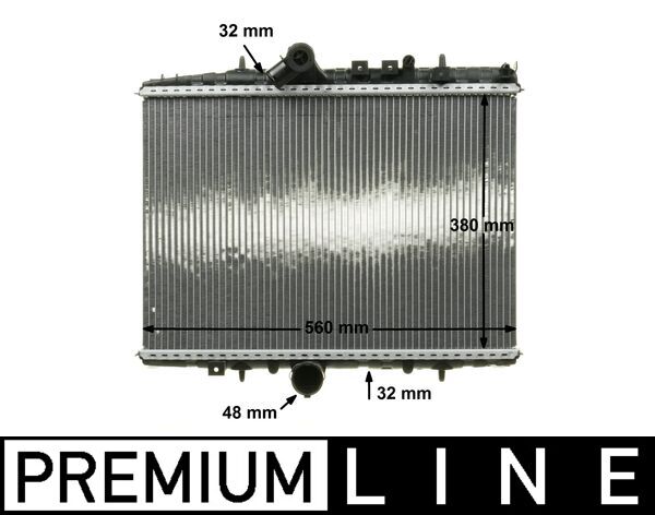 Radiator, engine cooling - CR883000P MAHLE - 007M48, 0103.3081, 122076