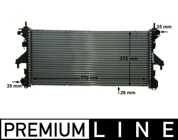 Radiator, engine cooling - CR885000P MAHLE - 0001362306080, 0204.2035, 060021N