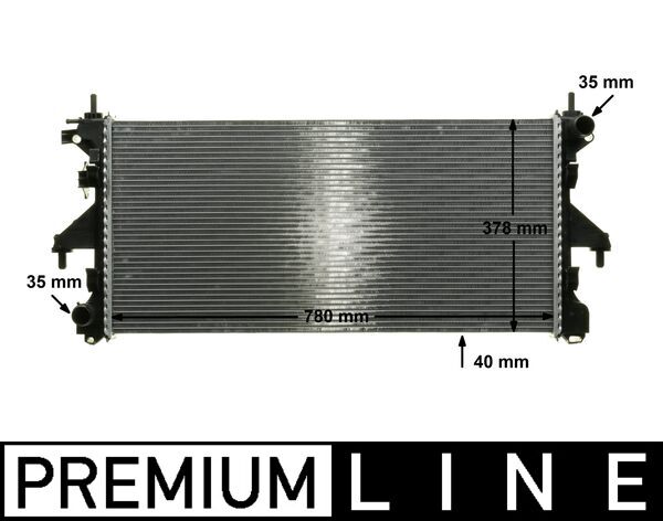 Radiator, engine cooling - CR887000P MAHLE - 0204.2037, 060021N, 1330S3