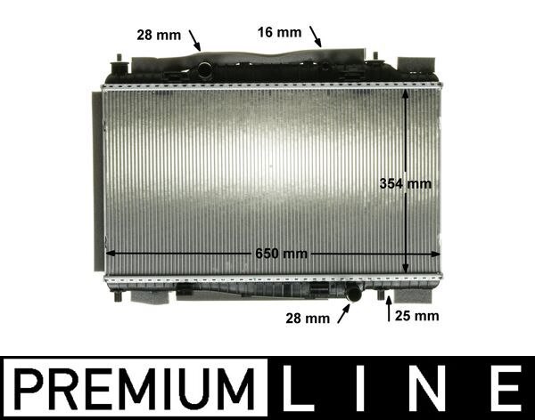 Radiator, engine cooling - CR88000P MAHLE - 090127N, 1794481, 18012704