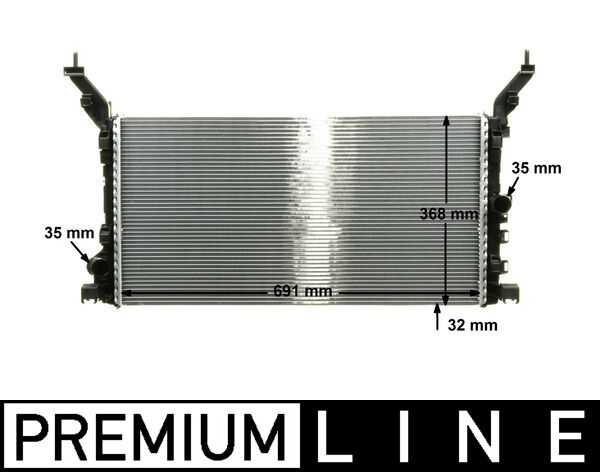 Radiator, engine cooling - CR895000P MAHLE - 023M62, 105092, 123178