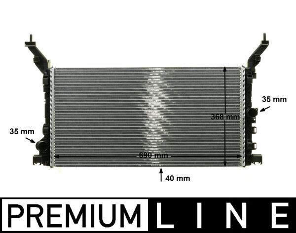Radiator, engine cooling - CR896000P MAHLE - 105093, 123177/O, 180071N