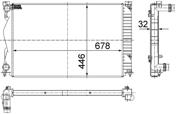 CR977000S, Radiator, engine cooling, Cooler, MAHLE, 0110.3139, 03002233, 102136, 104246, 16315, 31-1642, 376749431, 480049N, 4F0121251Q, 50596, 60032233, 60235A, 735027, AD034R004, AI2233, DRM02036, QER2531, RA0010390, WK0235A, 102136/A, 8MK376749-431