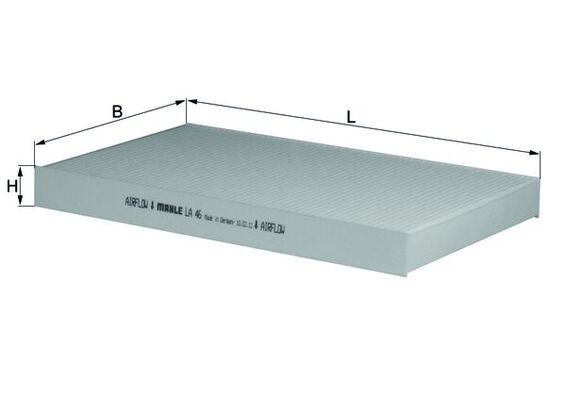 LA46, Filter, Innenraumluft, Innenraumfilter, MAHLE, 0759044, 09449, 10301025, 1123191005, 13105374, 1520, 17085, 1987431024, 21651914, 24866, 26.43.55/20, 29023, 30909449, 352139001, 4A0819439, 5301100, 705AC, 715683, 8300085, 8671002078, 974048, AC26, ACE052, AH147, AH7008, BCF123, CAF17, CAF1717, CCF0070, CU3192