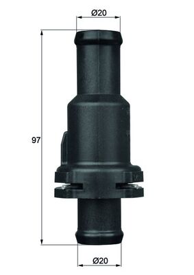 Thermostat, Kühlmittel - TH580 MAHLE - 350391A, 4006221, 4E0121113