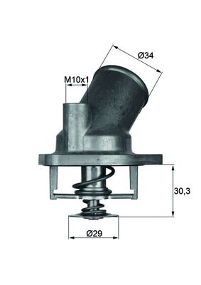 Thermostat, Kühlmittel - TI292 MAHLE - 1338057, 287-92, 4006151