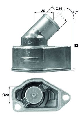TI987, Thermostat, coolant, Thermostat, MAHLE, 34701, 347-192, 350272, 4006069, 4189.87D, 4805152, 49279, 6222.87/J, 670039, 78352, 820437, 86209092, 8MT354774-751, 92062728, DTM88347, J1530901, QTH566K, 347-88, 4811586, 92067408, TH15087, TH6222.87J, TH15087G1