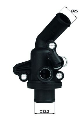 Thermostat, Kühlmittel - TI1187 MAHLE - 350070, 4006214, 598-87