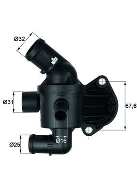 Thermostat, Kühlmittel - TI1587 MAHLE - 03L121111AE, 350262, 39226
