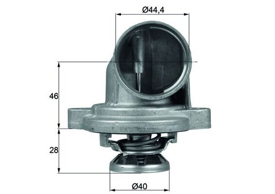 Thermostat, Kühlmittel - TI2380 MAHLE - 350210, 6012030075, 670088