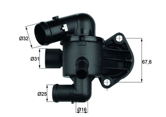 Thermostat, Kühlmittel - TI3387 MAHLE - 03L121111AC, 102436, 180612