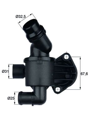 Thermostat, Kühlmittel - TI3487 MAHLE - 03L121111AD, 350529, 411932.87D