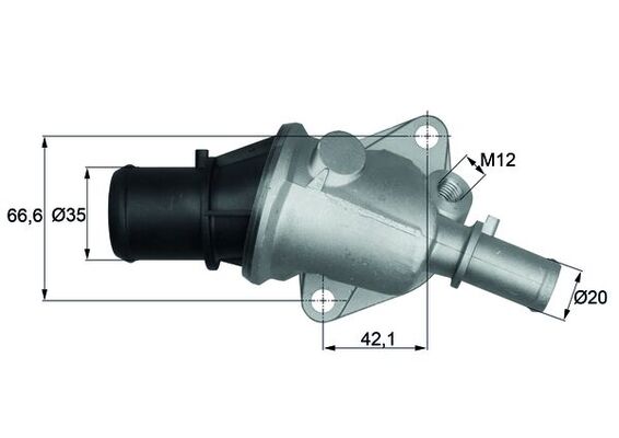 Thermostat, Kühlmittel - TI10588 MAHLE - 350066, 410515.88D, 46417962