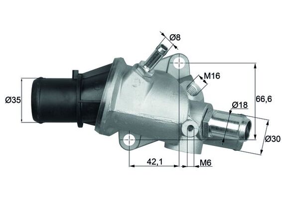 Thermostat, Kühlmittel - TI13888 MAHLE - 0000046550095, 6839.88J, 820978