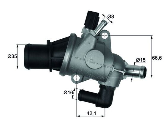 TI16388, Thermostat, Kühlmittel, Thermostat, MAHLE, 350058, 60672655, 820402, TH6506.88J