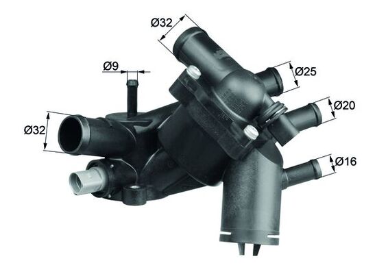 Thermostat, Kühlmittel - TM5109 MAHLE - 032121111CE, 350326