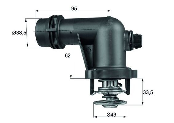 Thermostat, Kühlmittel - TM15105 MAHLE - 11531436042, 180240, 411573.105D