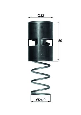 Thermostat, Ölkühlung - TO283 MAHLE - 93010715500, 93010775500