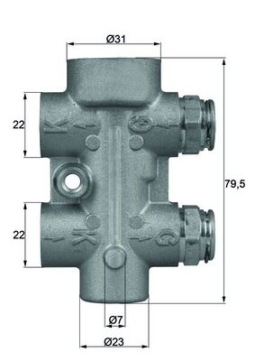 Thermostat, Ölkühlung - TO880 MAHLE - 1645010065, A1645010065