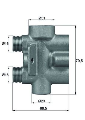 Thermostat, Ölkühlung - TO975 MAHLE - 7L0317027A