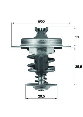 Thermostat, Kühlmittel - TX6783D MAHLE - 063337, 12776, 133823