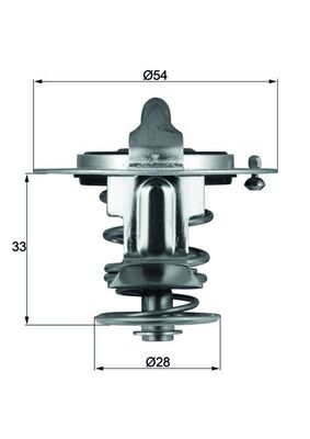 Thermostat, Kühlmittel - TX7285D MAHLE - 2550027000, 3306029, 670070