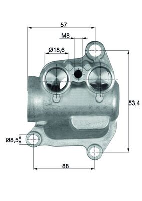 Thermostat, Ölkühlung - TO12100 MAHLE - 11427542267, 7542267