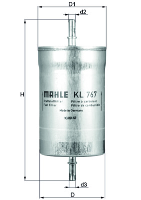 KL767, Kraftstofffilter, Kraftstofffilter, MAHLE, 3199400, 3R0127401, S1994B, WK8036